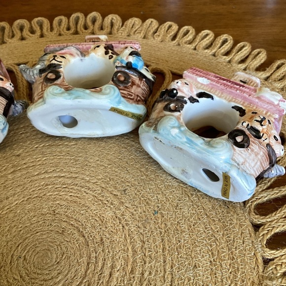 Whimsical Set of 4 Noah’s Ark Ceramic Napkin Ring Holders - Picture 9 of 9